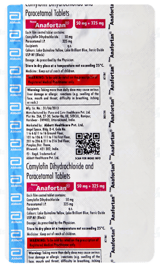Anafortan New 50mg+325mg Tablet 15