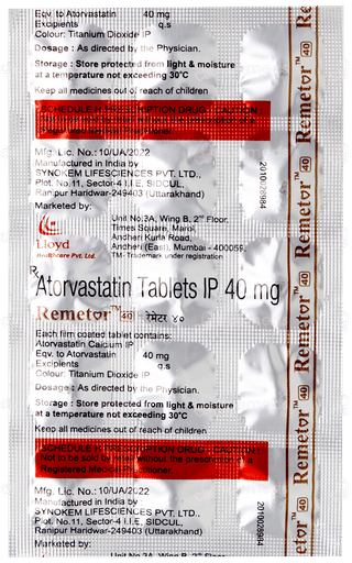 Remetor 40 Tablet 15