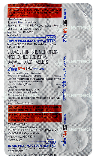 Zavamet Dp 100/500/10 MG Tablet 10