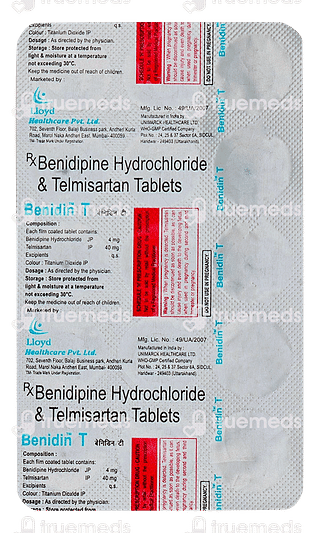 Benidin T 4/40 MG Tablet 15