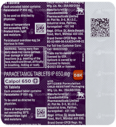Calpol 650 + Tablet 15