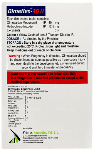 Olmeflex 40 H Tablet 15