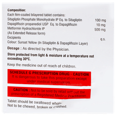 Sitadapa M 100/10/500 Tablet 10 Sitadapa M 100/10/500 Tablet 10