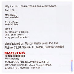 Sitadapa M 100/10/500 Tablet 10 Sitadapa M 100/10/500 Tablet 10