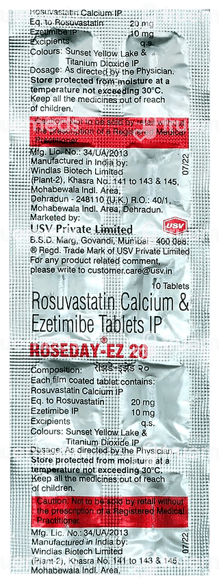 Roseday Ez 20 MG Tablet 10