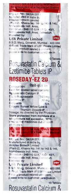 Roseday Ez 20 Tablet 10 Roseday Ez 20 Tablet 10