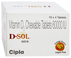 D Sol 60k Orange Flavour Sugar Free Chewable Tablet 4 D Sol 60k Orange Flavour Sugar Free Chewable Tablet 4