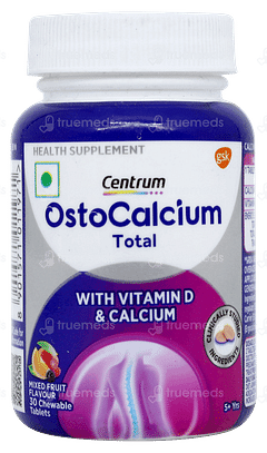Centrum Ostocalcium Total Mixed Fruit Flavour Chewable Tablet 30 Centrum Ostocalcium Total Mixed Fruit Flavour Chewable Tablet 30