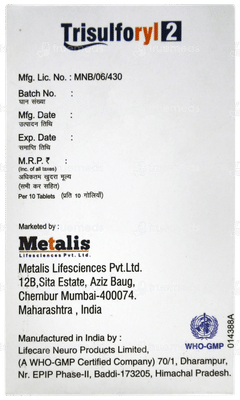 Trisulforyl 2 Tablet 10 Trisulforyl 2 Tablet 10