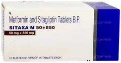 Sitaxa M 50+850 Tablet 15
