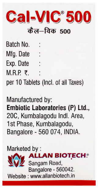 Cal Vic 500 Tablet 10