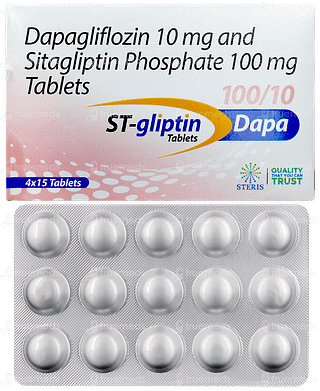 St Gliptin Dapa 100/10 Tablet 15