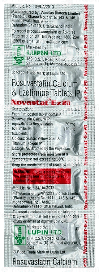 Novastat Ez 20/10 MG Tablet 10