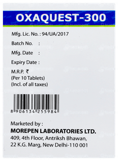 Oxaquest 300 Tablet 10 Oxaquest 300 Tablet 10