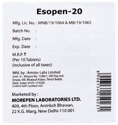 Esopen 20 Tablet 10 Esopen 20 Tablet 10