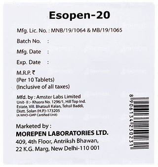 Esopen 20 Tablet 10