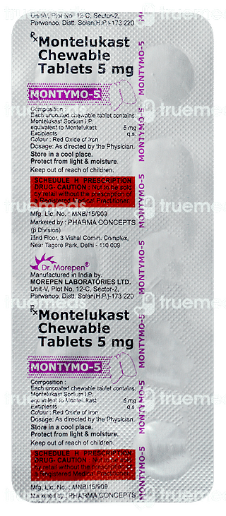 Montymo 5 MG Tablet 10