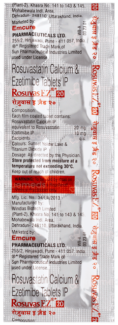 Rosuvas Ez 20 Tablet 10 Rosuvas Ez 20 Tablet 10