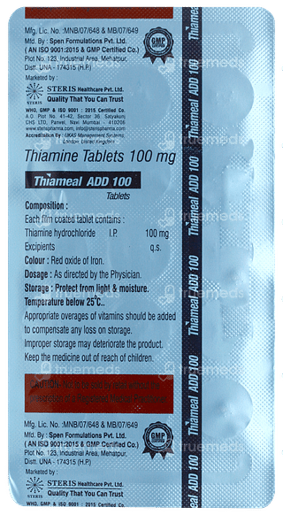 Thiameal Add 100 Tablet 15