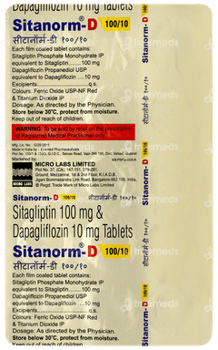 Sitanorm D 100/10 Tablet 15