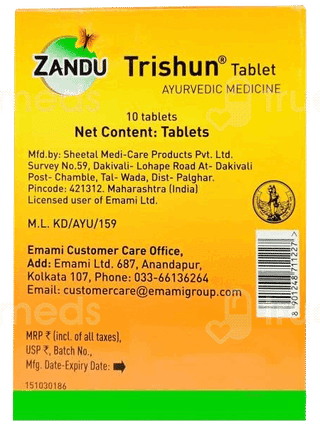 Zandu Trishun Tablet 10