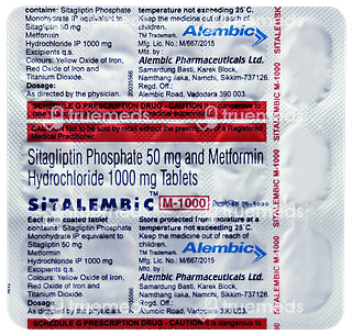 Sitalembic M 50/1000 MG Tablet 15