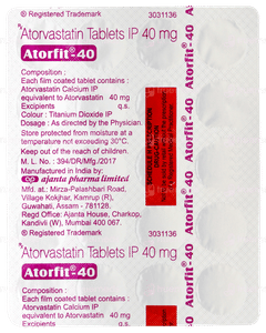 Atorfit 40 Tablet 20 Atorfit 40 Tablet 20