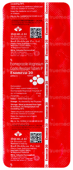 Esomeza 20 Tablet 10 Esomeza 20 Tablet 10