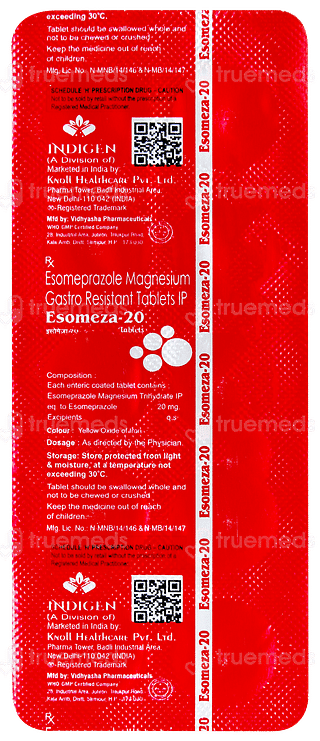 Esomeza 20 Tablet 10
