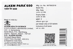 Alkem Para 650 Tablet 20