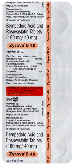 Zyrova B 40 Tablet 10 Zyrova B 40 Tablet 10