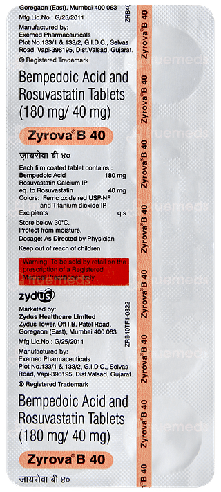 Zyrova B 40 Tablet 10