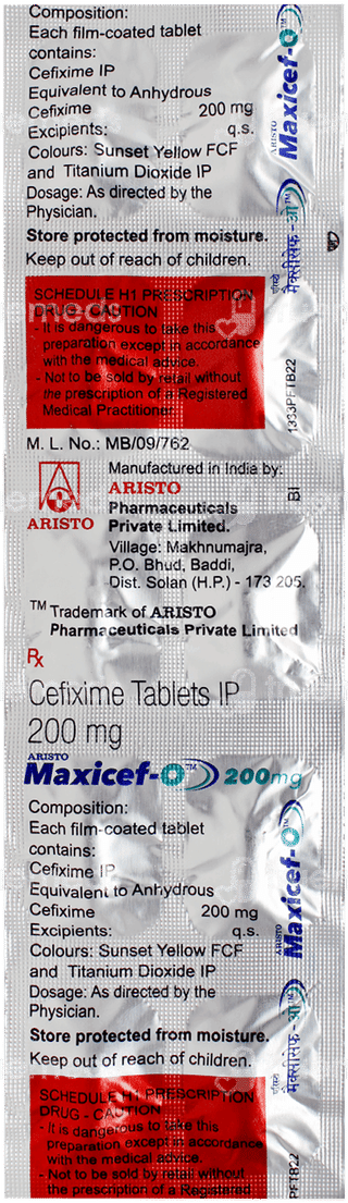 Maxicef O 200mg Tablet 10