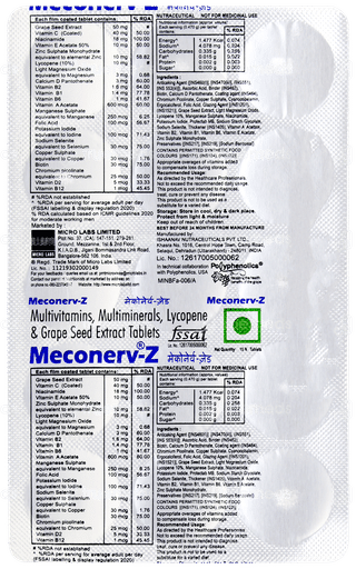 Meconerv Z Tablet 15