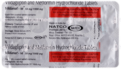 Vildanat M 50mg/1000mg Tablet 10