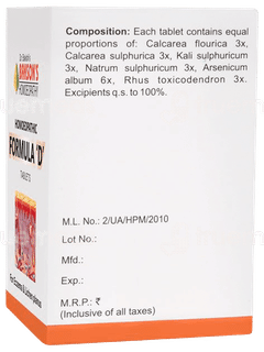 Baksons Homoeopathic Formula D Tablet 75