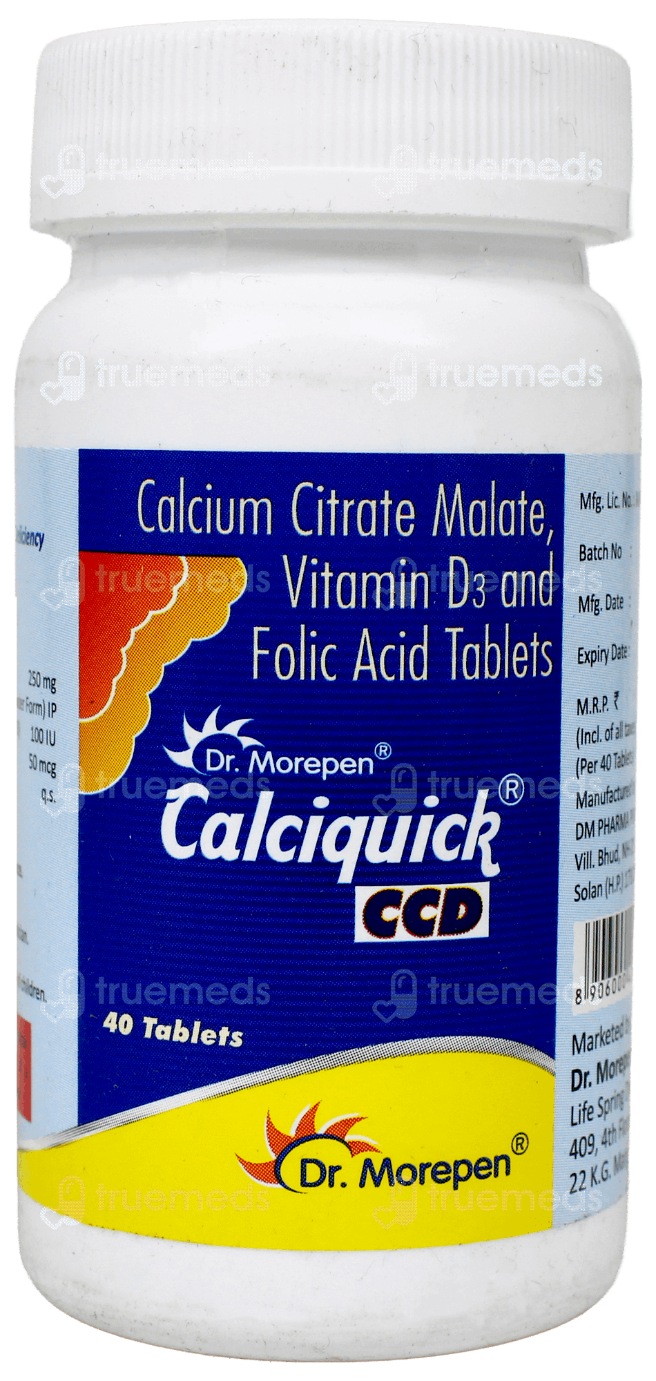 Calciquick Ccd Tablet 40 - Uses, Side Effects, Dosage, Price | Truemeds