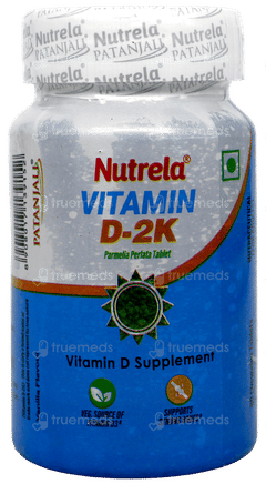 Patanjali Nutrela Vitamin D 2K Vanilla Flavour Chewable Tablet 60 Patanjali Nutrela Vitamin D 2K Vanilla Flavour Chewable Tablet 60