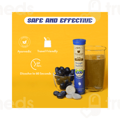 Upakarma Ayurveda Pure Shilajit Blueberry Effervescent Tablet 20