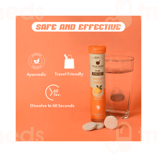 Upakarma Ayurveda Pure Shilajit Orange Effervescent Tablet 20