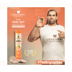 Upakarma Ayurveda Pure Shilajit Orange Effervescent Tablet 20