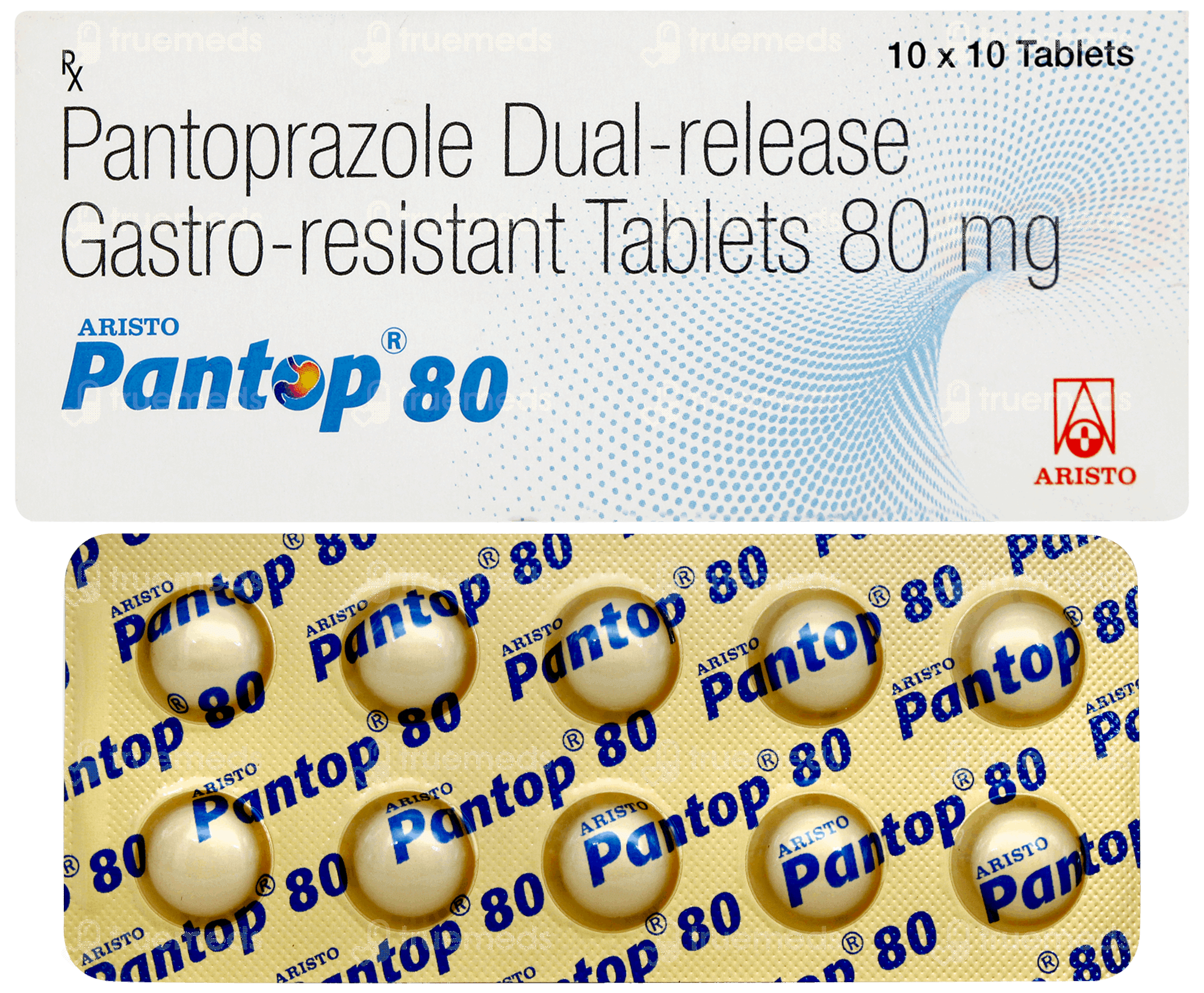 Pantop 80 Mg Tablet 10 - Uses, Side Effects, Dosage, Price