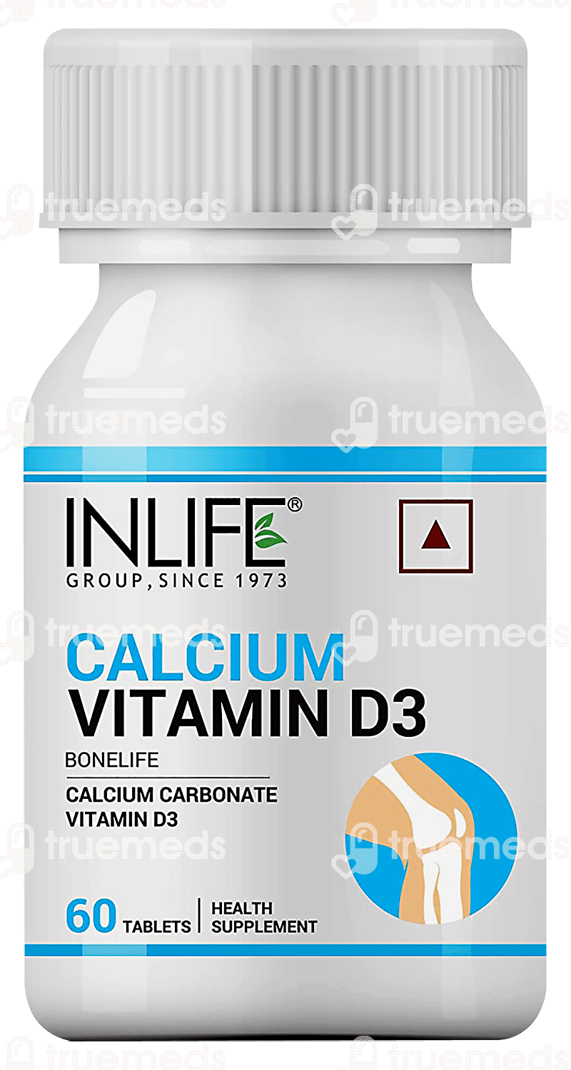 Inlife Calcium Vitamin D3 Tablet 60 Uses, Side Effects, Dosage, Price