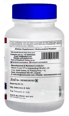 Healthvit Vitamin B12 500 MCG Tablet 60