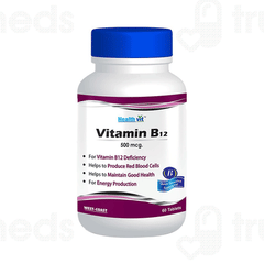Healthvit Vitamin B12 500 Mcg Tablet 60