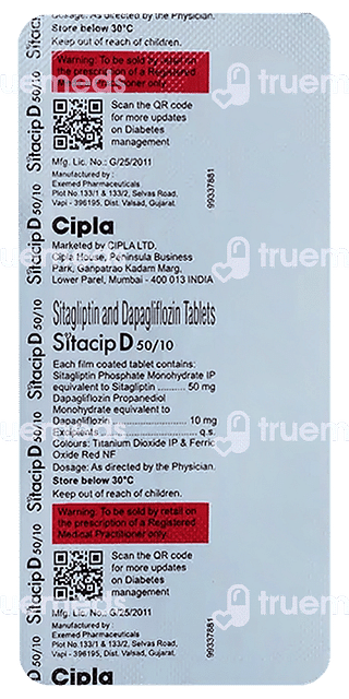 Sitacip D 50/10 Tablet 10