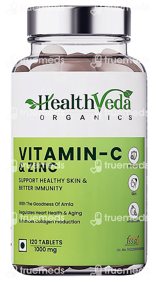 Health Veda Organics Natural Vitamin C 1000 MG Vegan Tablet 120