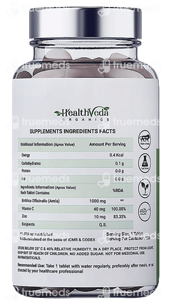 Health Veda Organics Natural Vitamin C 1000 MG Vegan Tablet 120
