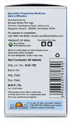 Sri Sri Tattva Mehantaka Vati 1000mg Tablet 60