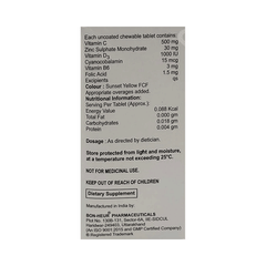 Geo D3 Cz Orange Flavour Sugar Free Chewable Tablet 15